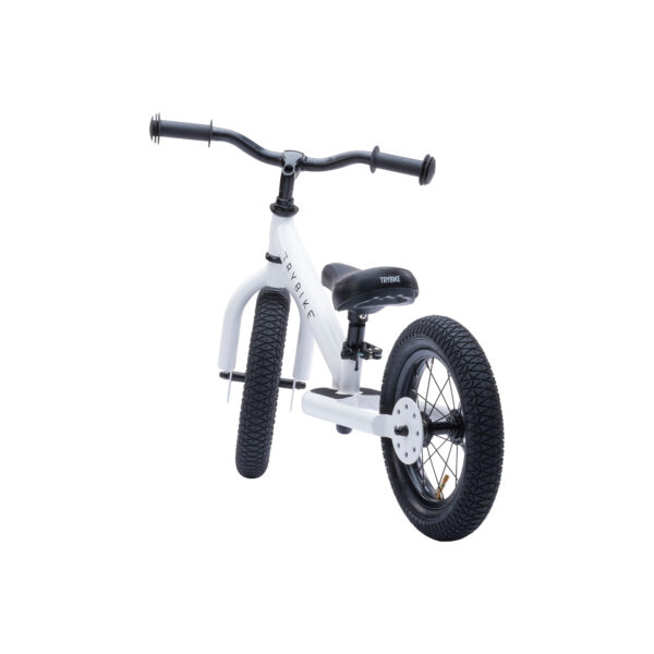 Trybike Vintage wit 2-in-1 Loopfiets tweewieler achterkant