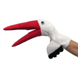Ooievaar - Klapperende Handpop 48cm