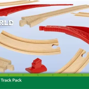 Oplopende gebogen railspakket
